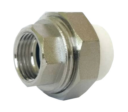 З'єднання розбірне американка PPR 50 х 1 1/2"В євроконус Tebo біла 5/25, фото 1