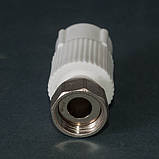 Муфта PPR з накидною гайкою (лат.вставка) 25 x3/4"В Tebo біла 25/150, фото 4