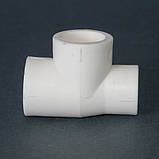 Трійник PPR редукційний 50 х 40 х 40 Tebo білий 5/50, фото 2