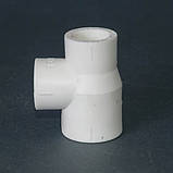 Трійник PPR редукційний 50 х 40 х 40 Tebo білий 5/50, фото 4