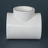 Трійник PPR з'єднувальний Ø40 Tebo білий 5/80, фото 2
