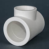 Трійник PPR з'єднувальний Ø40 Tebo білий 5/80, фото 3