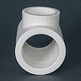 Трійник PPR з'єднувальний Ø40 Tebo білий 5/80, фото 4