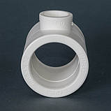 Трійник PPR редукційний 63 х 20 х 63 Tebo білий 4/48, фото 3