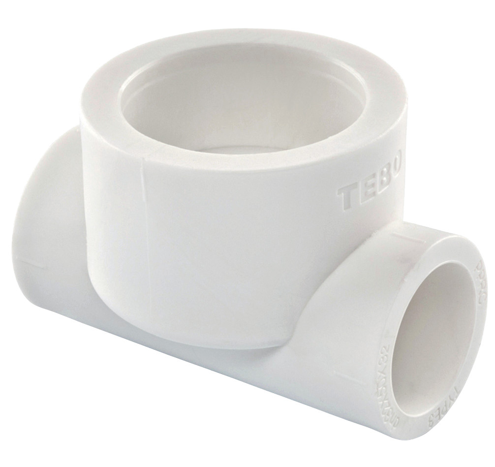 Трійник PPR редукційний 50 х 32 х 40 Tebo білий 4/64, фото 1