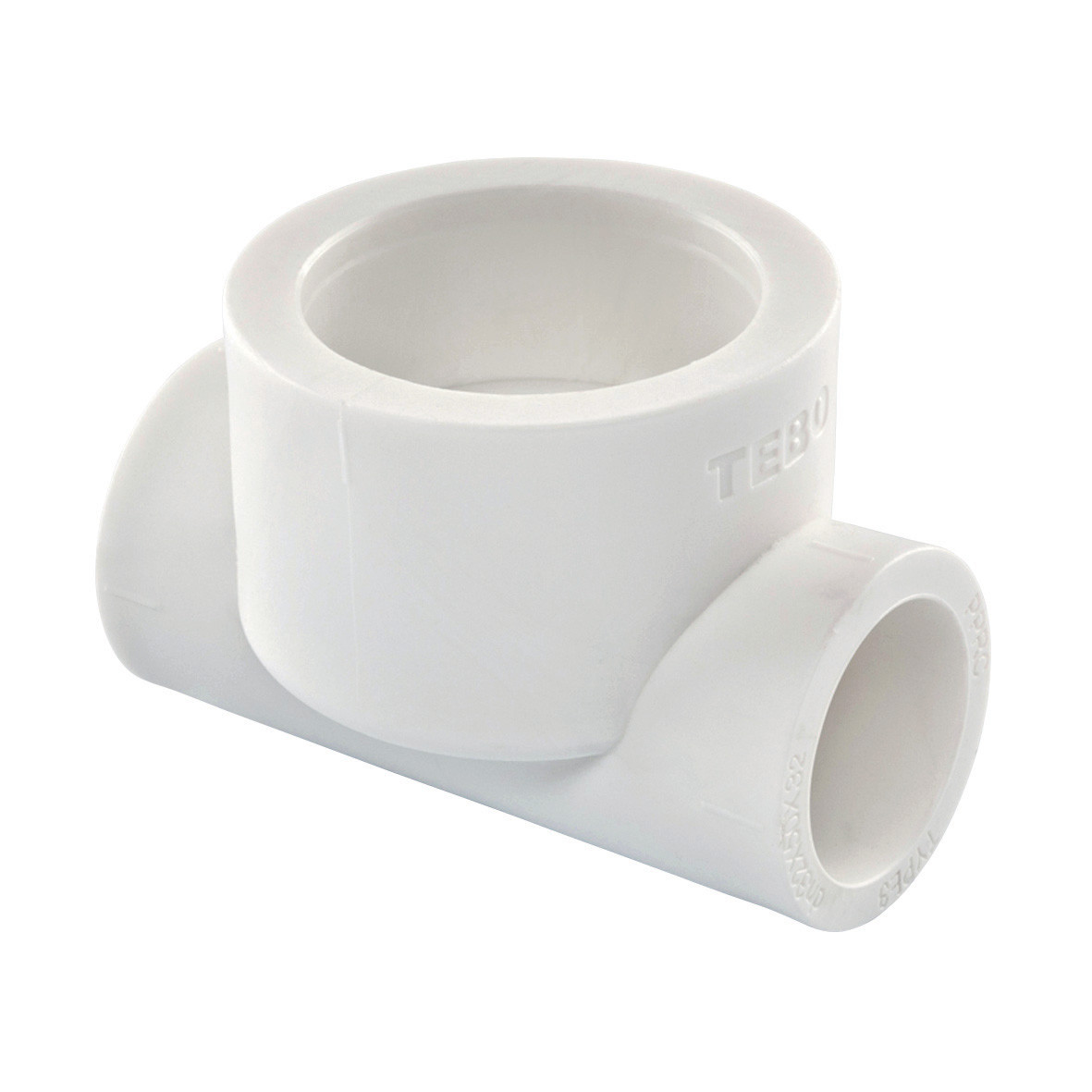 Трійник PPR редукційний 32 х 50 х 32 Tebo білий 6/60, фото 1