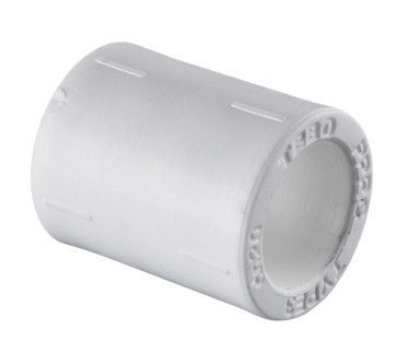 Муфта PPR з’єднувальна Ø50 Tebo білa 12/108, фото 1