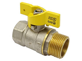 Кран кульовий 1" ЗВ жовтий метелик СW 617 Original RSk Італія 9/36 *