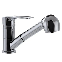 Змішувач для кухні з висувною лійкою CRON HANSBERG 014 хром (CR0037) картридж/шпилька