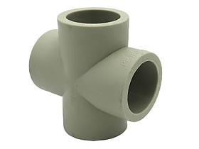 Хрестовина PPR Ø32 сірий колір ASCO® 10/100шт