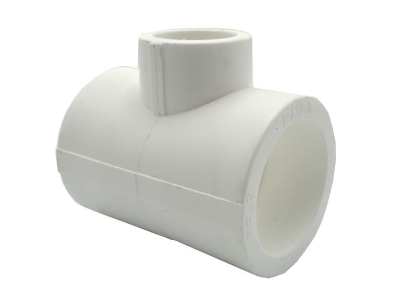 Трійник редукційний PPR Ø32x25x25 білий колір ASCO® 20/160шт, фото 1