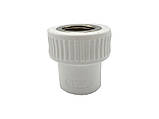 Муфта комбінована з внутрішньою різьбою PPR Ø20x1/2" білий колір ASCO® 40/200шт, фото 3