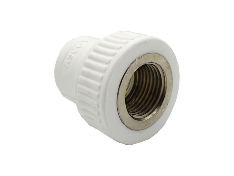 Муфта комбінована з внутрішньою різьбою PPR Ø32x1/2" білий колір ASCO® 20/120шт, фото 1