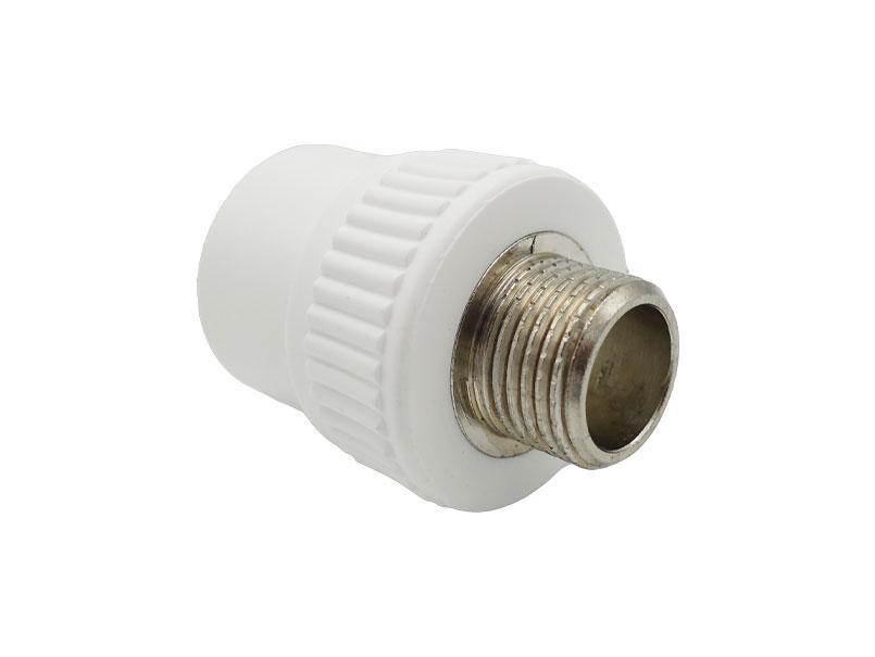 Муфта комбінована з зовнішньою pізьбою PPR Ø25x1/2" білий колір ASCO® 1/160шт, фото 1