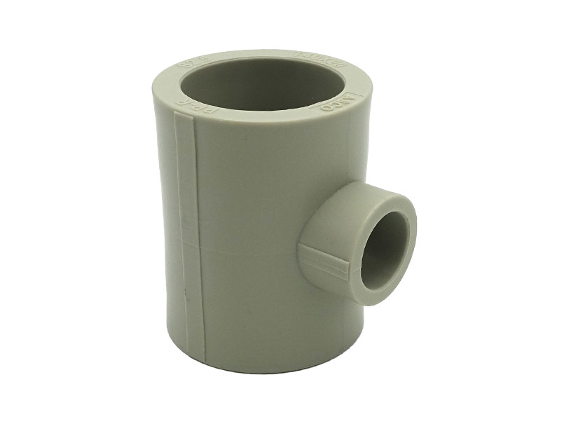 Трійник редукційний PPR Ø40x20x40 сірий колір ASCO® 10/100шт, фото 1