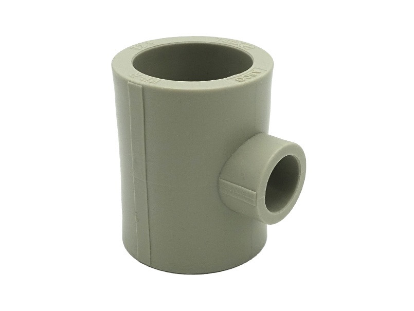 Трійник редукційний PPR Ø40x25x40 сірий колір ASCO® 10/100шт, фото 1