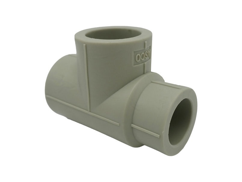 Трійник редукційний PPR Ø40x32x32 сірий колір ASCO® 10/100шт, фото 1