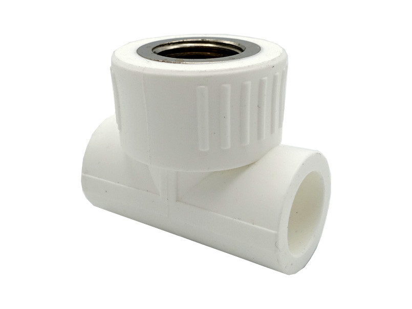 Трійник комбінований з внутрішньою різьбою PPR Ø20x1/2" білий колір ASCO® 20/120шт, фото 1