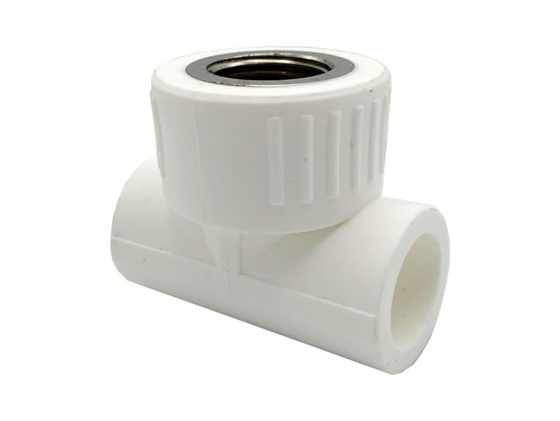Трійник комбінований з внутрішньою різьбою PPR Ø25x3/4" білий колір ASCO® 10/80шт, фото 1