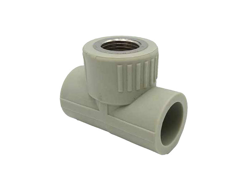Трійник комбінований з внутрішньою різьбою PPR Ø25x1/2" сірий колір ASCO® 20/100шт, фото 1