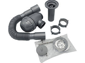 Сифон Перламутр Тюльпан  1 1/2"  з єврошланг. нерж. випуск COS 1/20