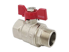 Кран кульовий Valogin Optima 3/4" ВЗ червоний метелик VG-101102 1/21 шт