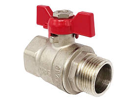 Кран кульовий Valogin Optima 1" ВЗ червоний метелик VG-101103 1/22 шт
