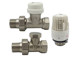 Компл.термостатичний 1/2" ПРЯМИЙ для підкл.радіаторів ASCO