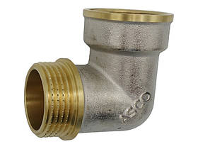 Кутник 1" ЗВ нікель. з проточкою ASCO 1/40