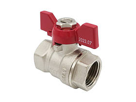 Кран кульовий Valogin Optima 1/2" ВВ червоний метелик VG-102101 1/28 шт