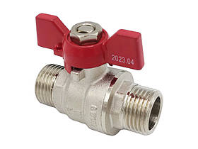 Кран кульовий Valogin Optima 1/2" ЗЗ червоний метелик VG-103101 1/20 шт