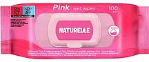 Рожеві вологі серветки Naturelle Pink (100шт.)
