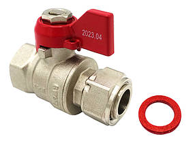 Кран кульовий Valogin прямий 1/2"ВВ з накидною гайкою VG-107201 1/18 шт