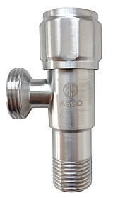 Кран кутовий 1/2"х3/4" нержав. S.S.304  ASCO 1/100шт.