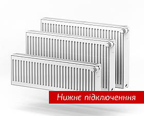 Радіатор сталевий стінка 1,2 UTERM 300х22х500 (нижнє підключення)  %