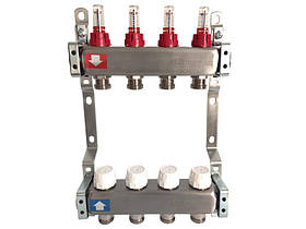 Колекторна група в зборі нерж.SS304  1"*3/4"*7вих. RS-k
