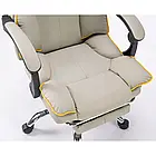 Шкіряне офісне крісло з регульованим підголовником та висувною підставкою для ніг, нахил спинки до 135°, фото 7