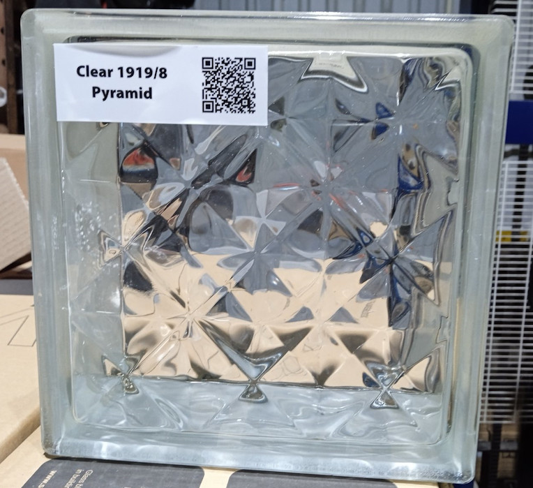 Склоблок  Clear Pyramid  безкольоровий 190х190х80 мм