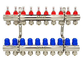 Колекторна група ASCO 1"х3/4" 10 виходів з євроконусами (16х2.0) 1/3