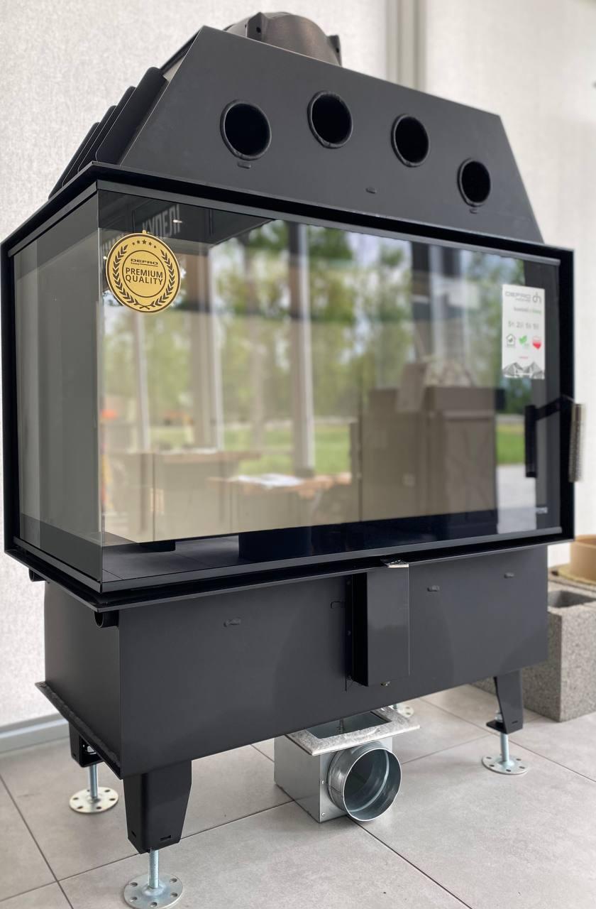 Сталева кутова топка для камінів, печей на дрова тривалого горіння DEFRO Home INTRA ME BL