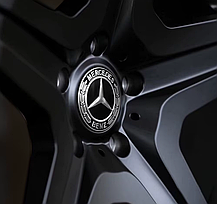 Ковпачки (заглушки) на литі диски Mercedes Benz (Мерседес) 75 мм. NEW чорно-чорні, фото 6