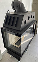 Сталева кутова топка для камінів, печей на дрова тривалого горіння DEFRO Home INTRA ME BL, фото 4