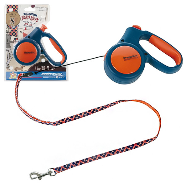Повідець рулетка DoggyMan Retractable Lead Trad Style S доггі волкер для собак до 10кг, трос 5м