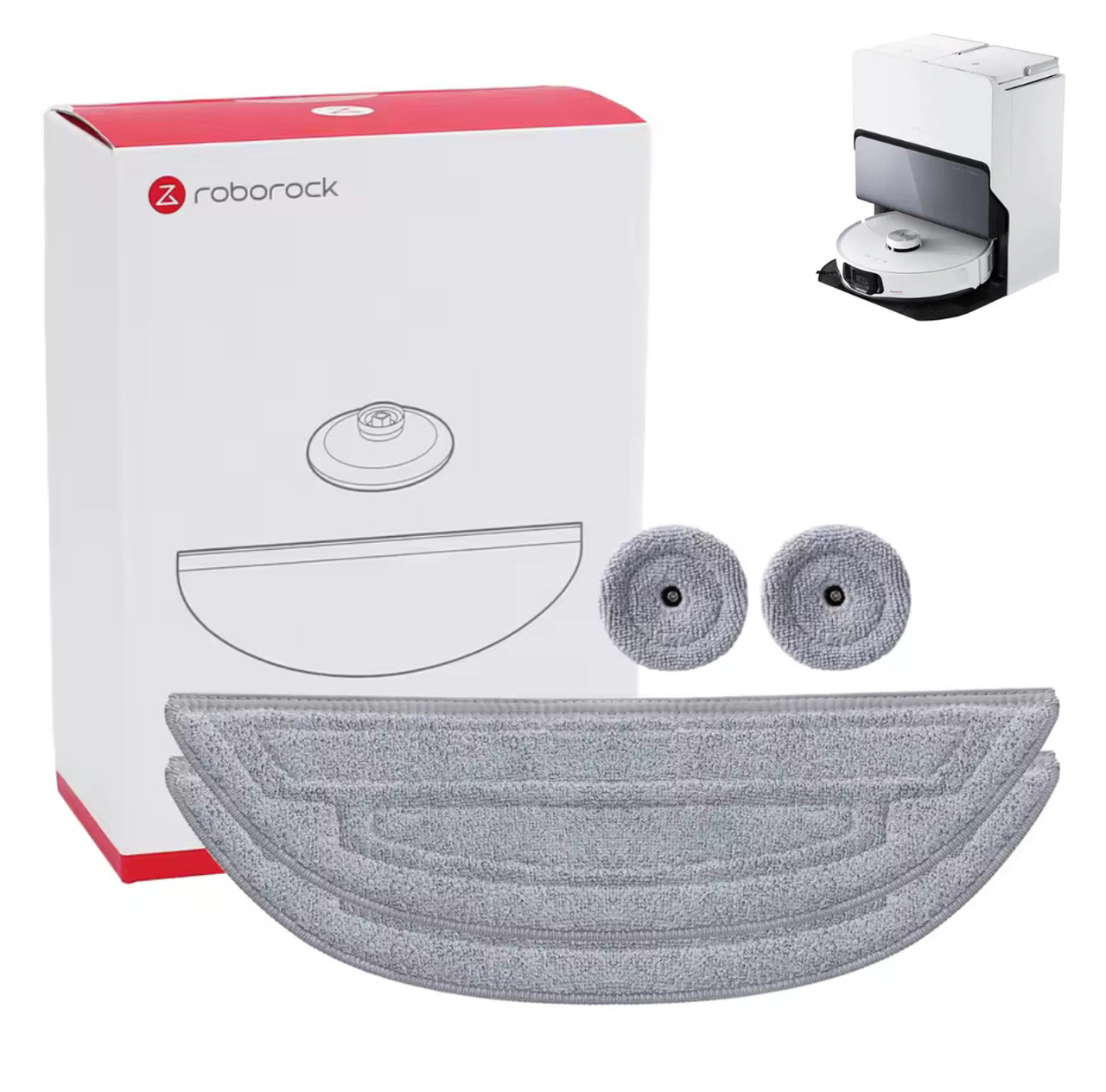 Комплект мікрофібрових серветок для Roborock S8 MaxV Ultra / Saros 10 / G30 (Оригінал)