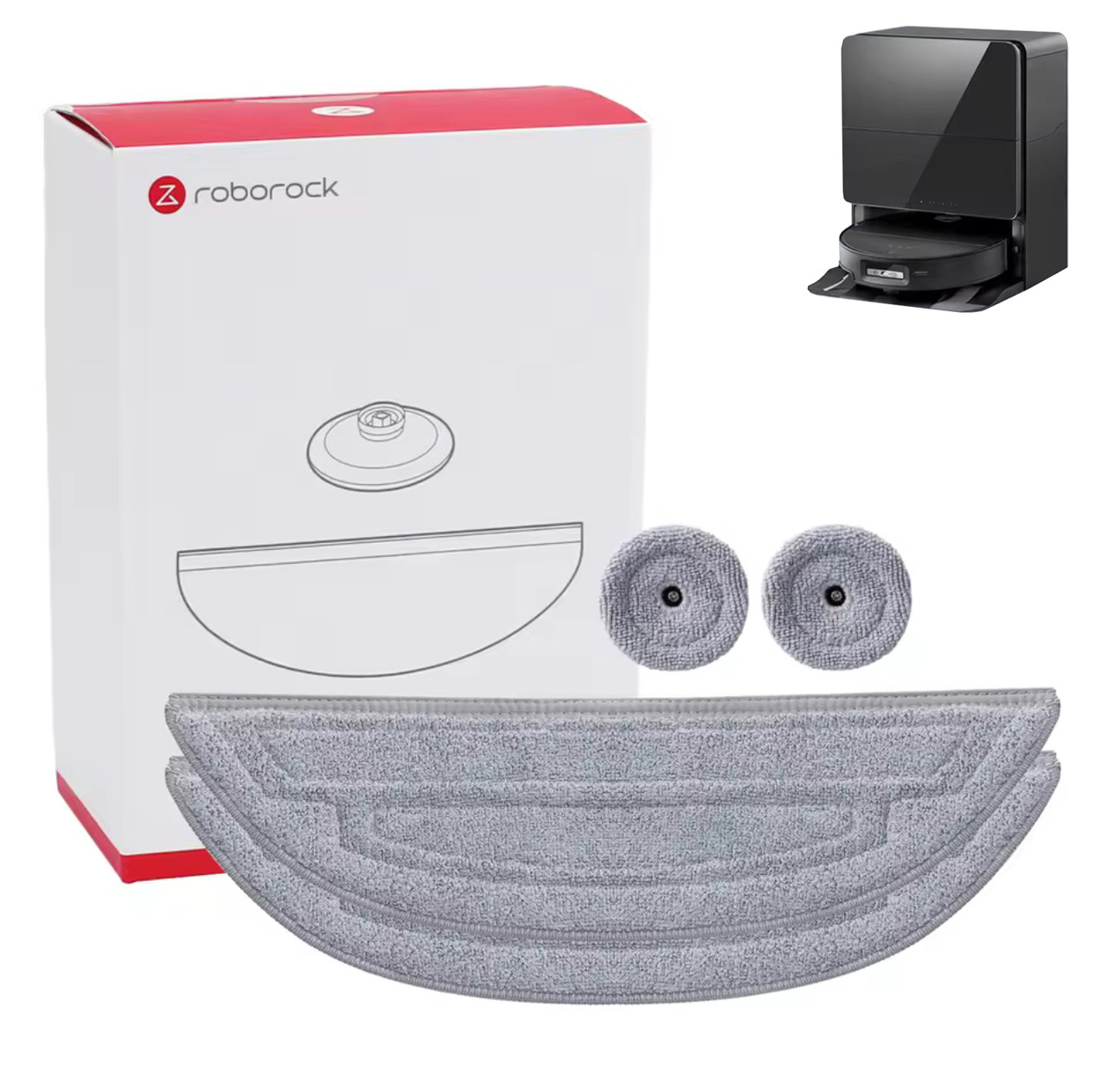 Комплект мікрофібрових серветок для Roborock S8 MaxV Ultra / Saros 10 / G30 (Оригінал)