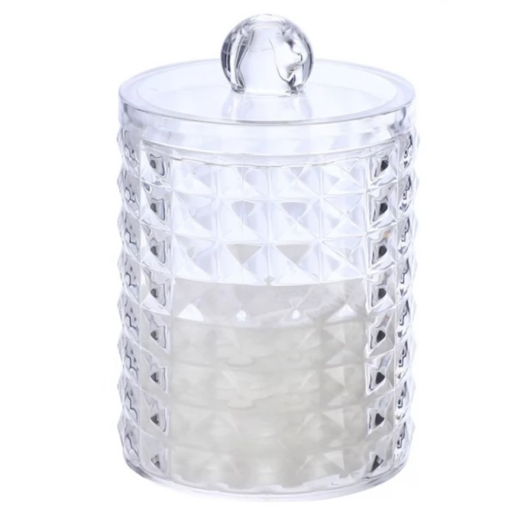 Контейнер органайзер для ватних паличок (дисків) круглий міні алмаз серія, 1 шт, фото 1