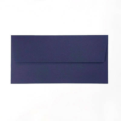 Конверт 220x110 мм, колір темно-синій (navy blue), КОМПЛЕКТ 10 шт.