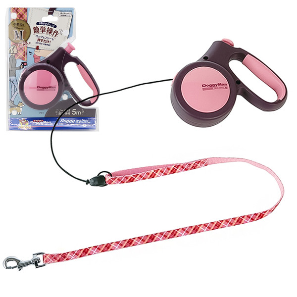 Повідець рулетка DoggyMan Retractable Lead Trad Style M доггі волкер для собак до 20кг, трос 5м, фото 1