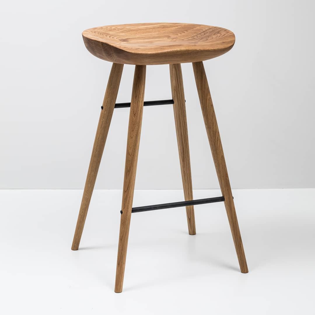 Табурет барний круглий стілець Skat дерев `яний барна табуретка барні стільці стільчики для барної стійки кухні кафе 650 мм