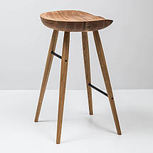 Табурет барний круглий стілець Skat дерев `яний барна табуретка барні стільці стільчики для барної стійки кухні кафе 650 мм, фото 2